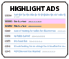Highlighted ads